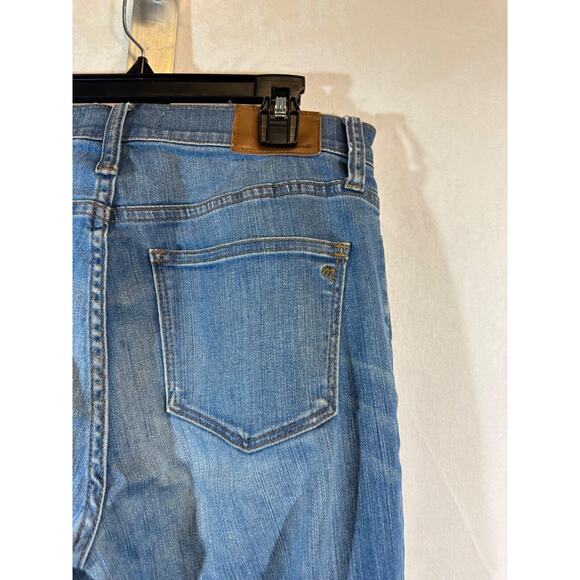 Madewell Jeans Womens 27 Blue Cali Demi Boot Cropped Button Fly Distressed B14 - Picture 4 of 7
